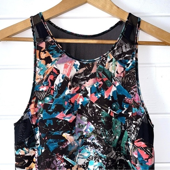 Lululemon Sculpt Tank II Color Crush Multi Black Mesh Activewear Breathable Sz 4 - Picture 6 of 11